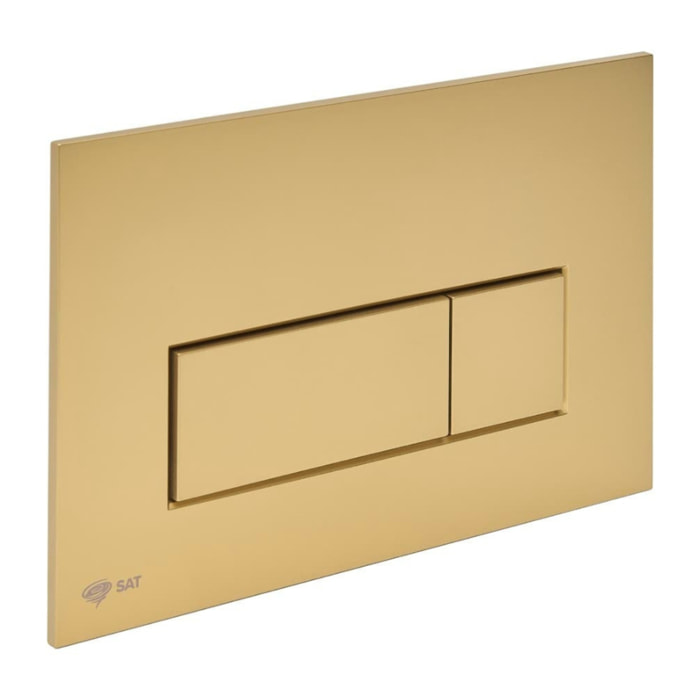 Plaque de commande double touche en acier inoxydable, traitement PVD, or mat (SATATG-M)