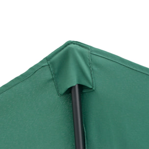 Sombrilla Parasol Jardín con Manivela Semicircular Exterior 269x138x236 cm Verde