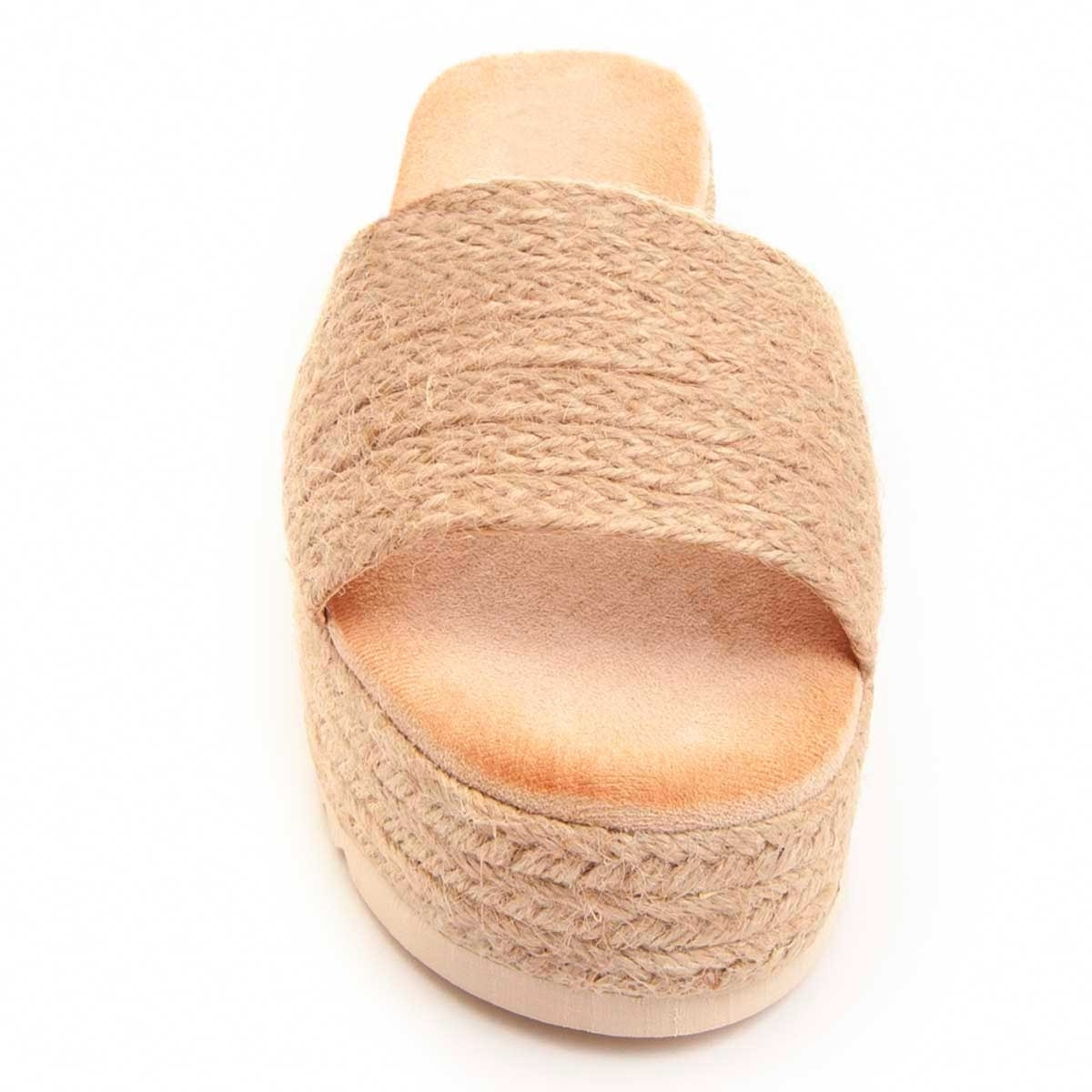 Sandalias de Cuña - Beige - Altura: 6 cm