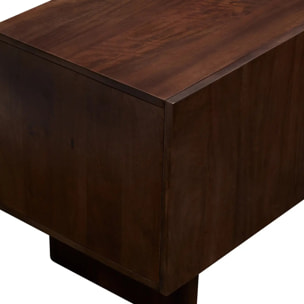 Meuble TV 2 portes 2 niches Nyero 40x147cm marron