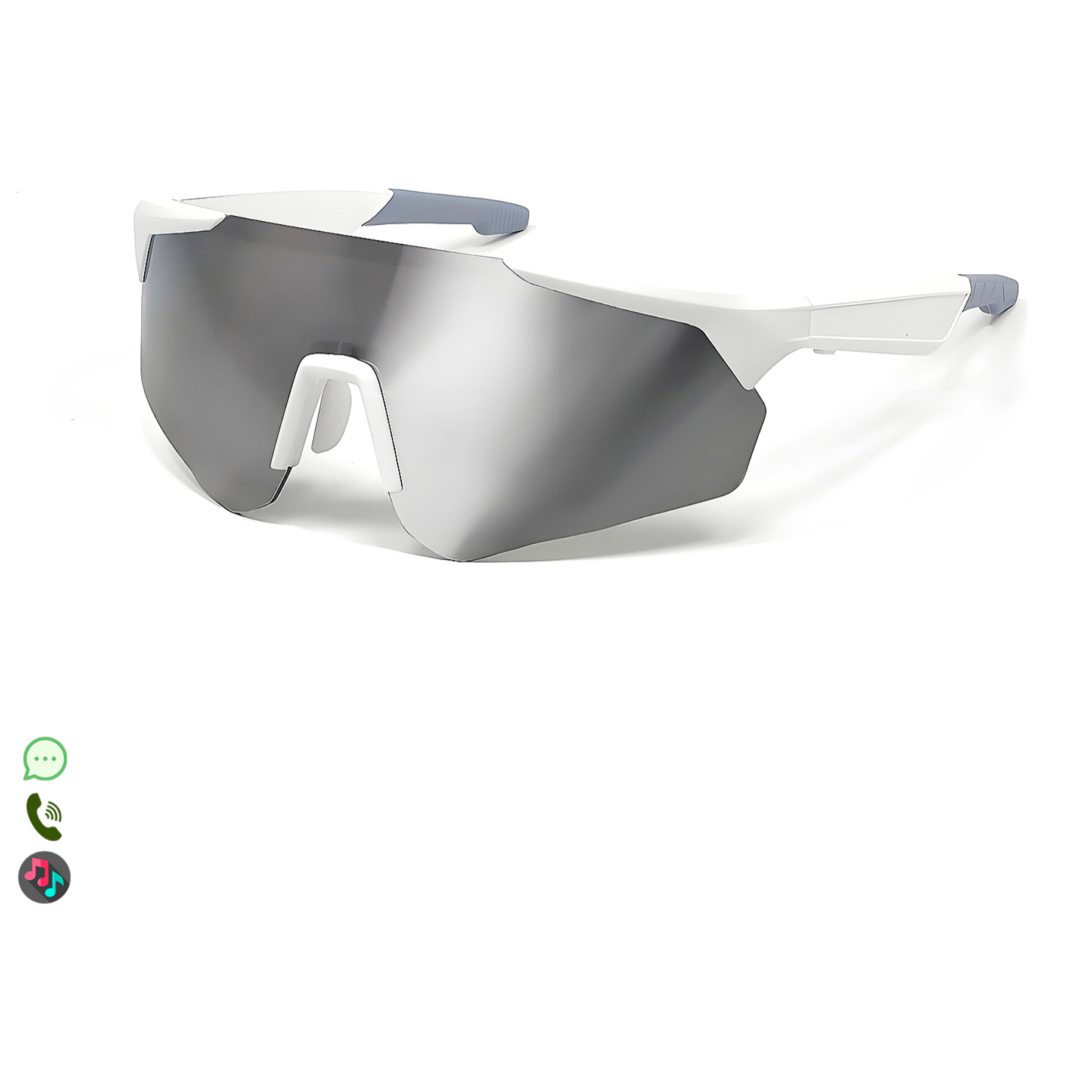 Gafas deportivas inteligentes QY PRO 2. Asistente de voz inteligente, traducción en tiempo real de más de 100 idiomas, control de música/llamadas y lentes UV400.