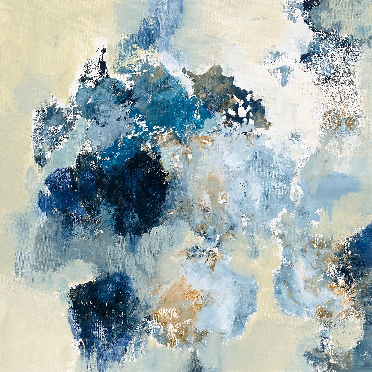 Décoration murale Indigo bleu Tableau alu Dibond