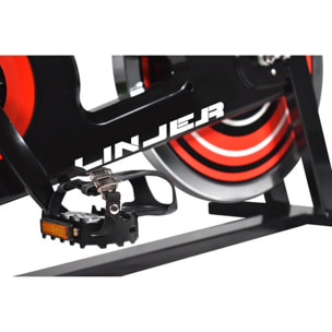 LINJER 1800 Cyclette da corsa professionale con volano da 18Kg con cardiofrequenzimetro e software di monitoraggio