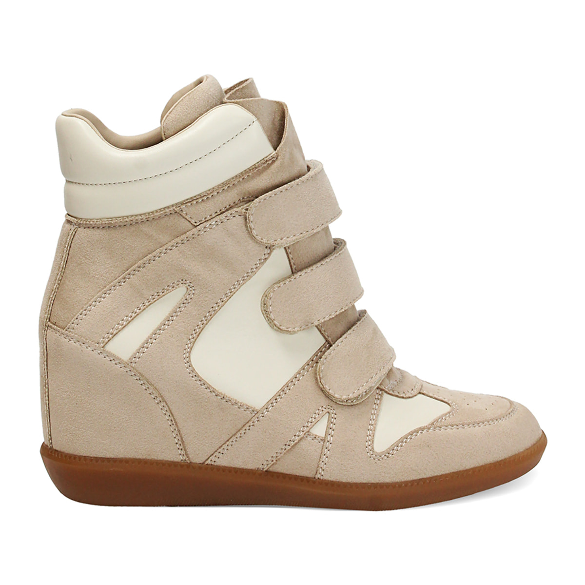 Zapatillas beige tacón 7 cm