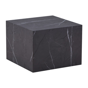Tavolino basso Cuboid 100 effetto marmo grigio