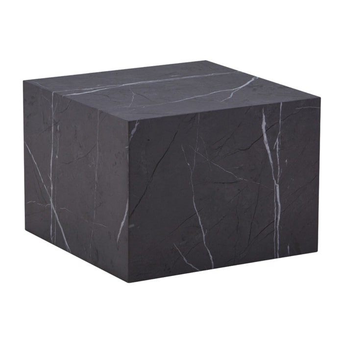 Tavolino basso Cuboid 100 effetto marmo grigio