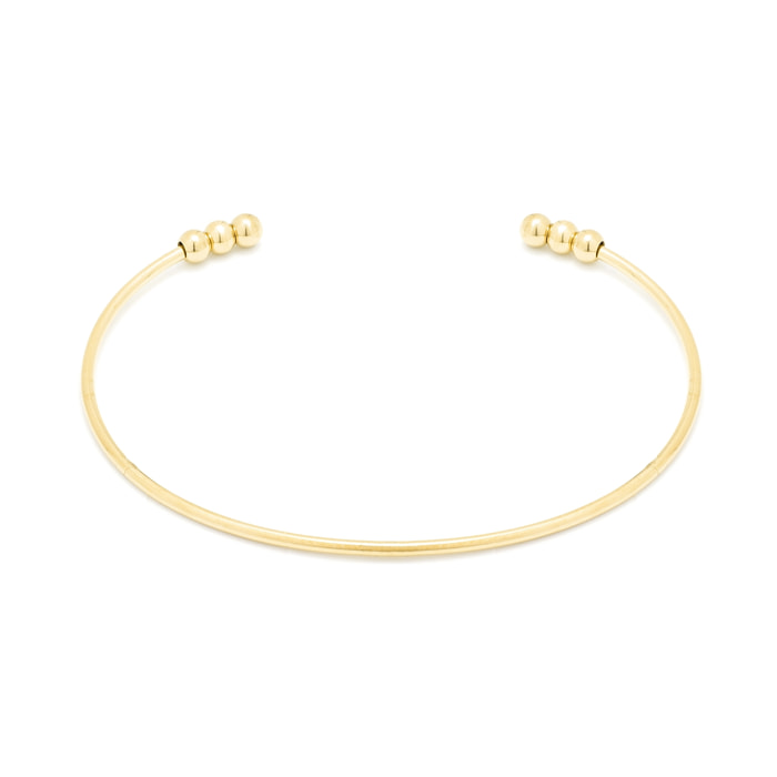 Pulsera acabada en oro amarillo de 18K
