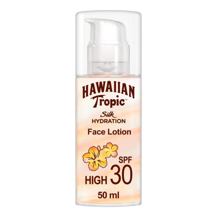 Pack de 2 - Hawaiian Tropic - Lotion protectrice hydratante & légère SPF 30 – Visage - 50 ml