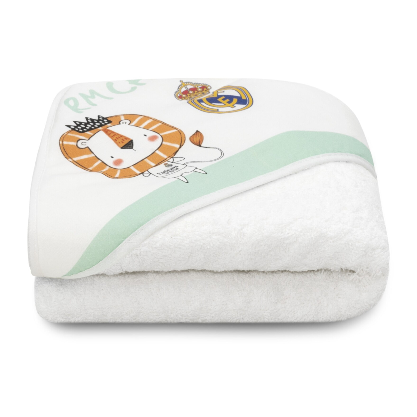 Capa de Baño 1X1 Real Madrid Leon Escudo Blanco
