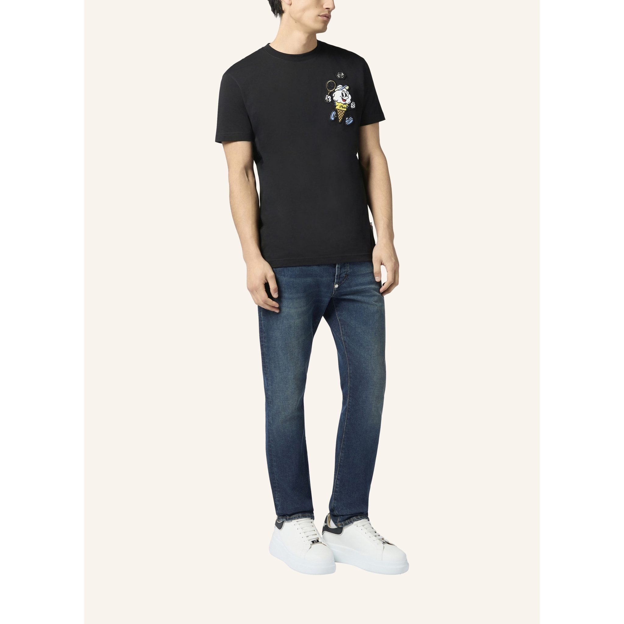 PHILIPP PLEIN Camiseta de cuello redondo y manga corta