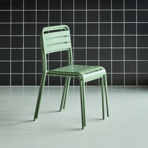 Chaise de jardin acier (lot de 2) AMÉLIA