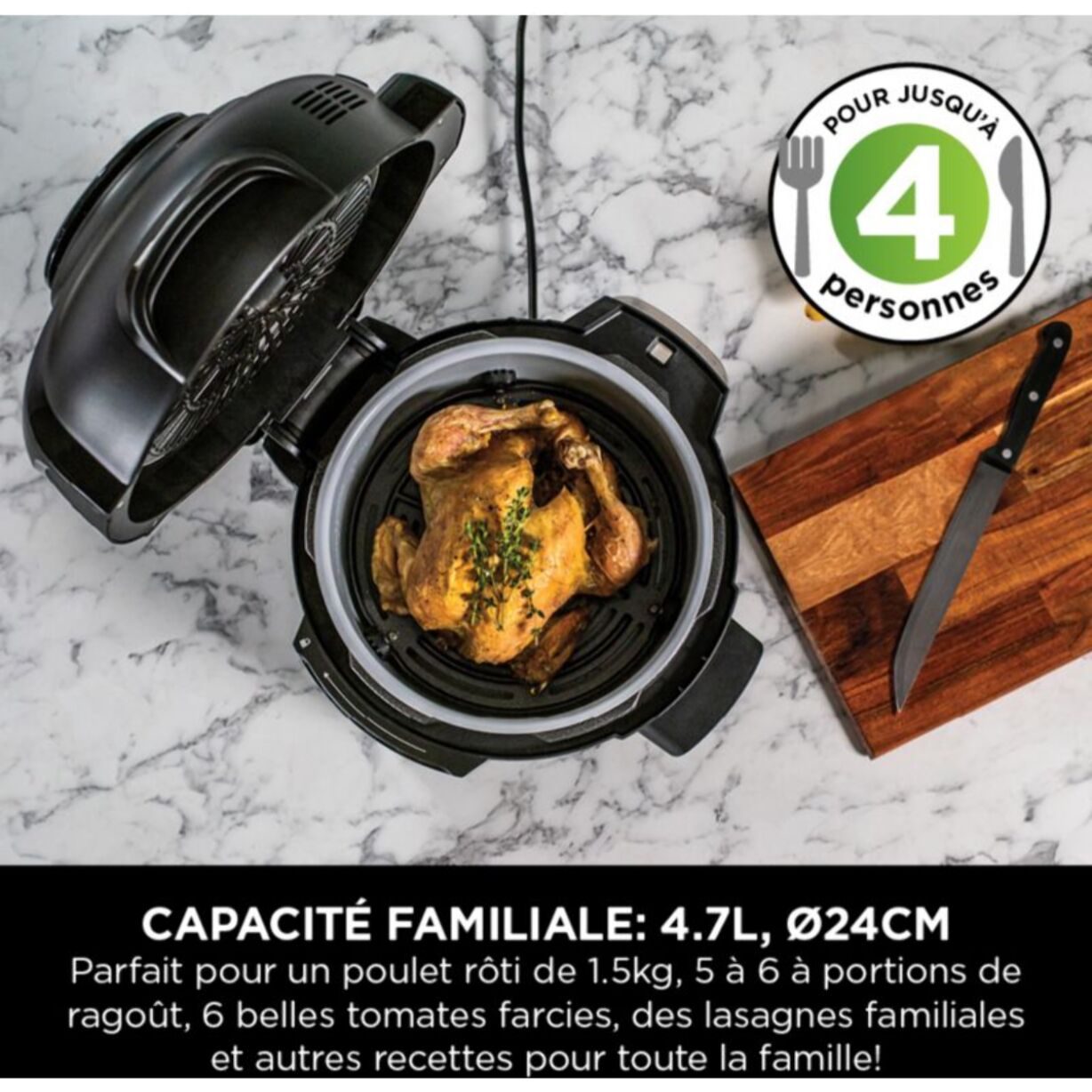 Multicuiseur NINJA Foodi OP100EU 4,7 L,  6 modes de cuisson dont air fryer