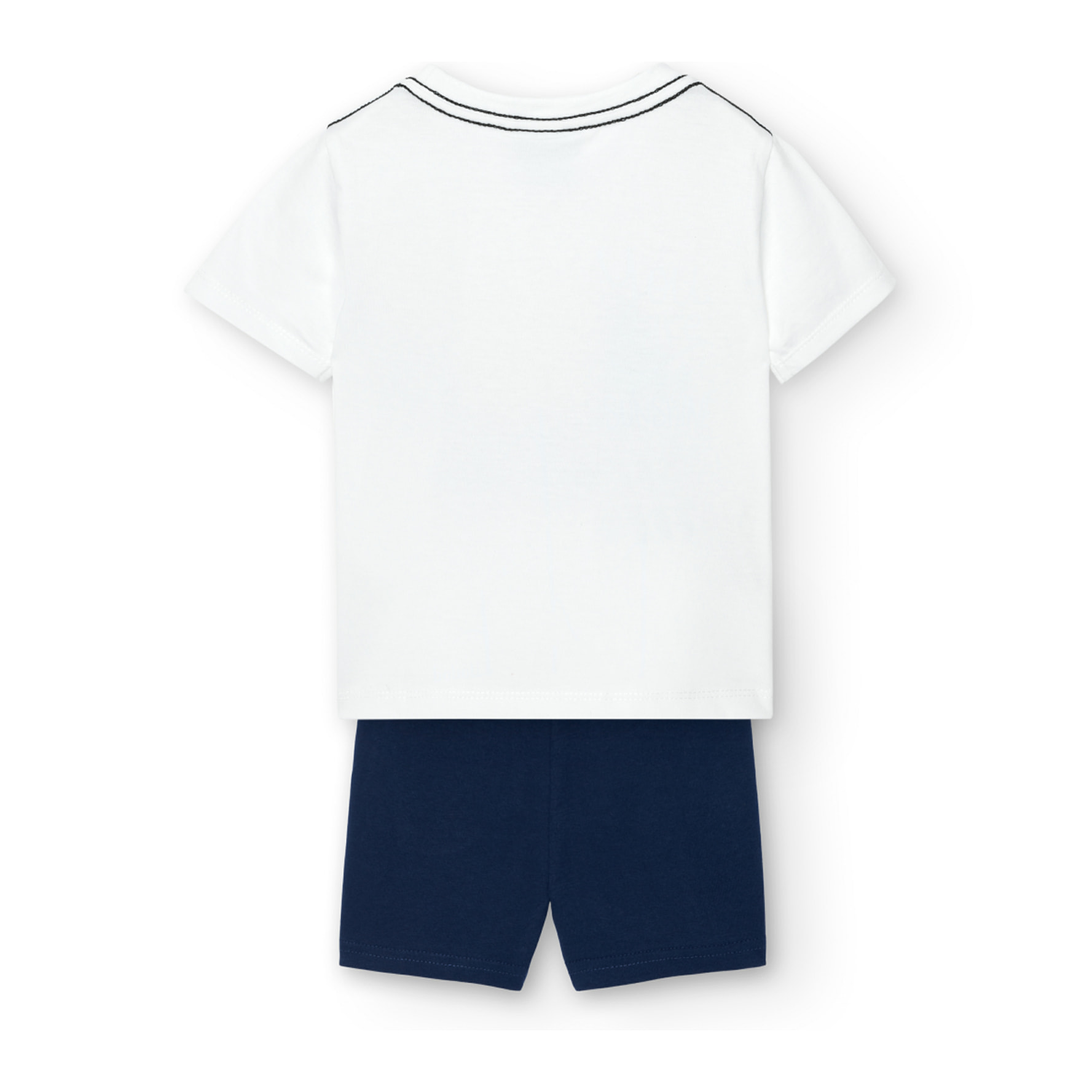 Conjunto bebÃ© niÃ±o, algodÃ³n estampado, blanco, 308124