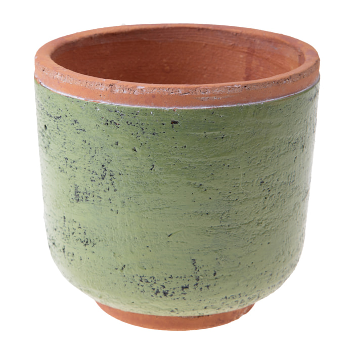 Cachepot Diametro 18Xh.16,5 Cm - Pezzi 3 - 18X16,5X18cm - Colore: Verde - Bianchi Dino - Decori Casa E Complementi