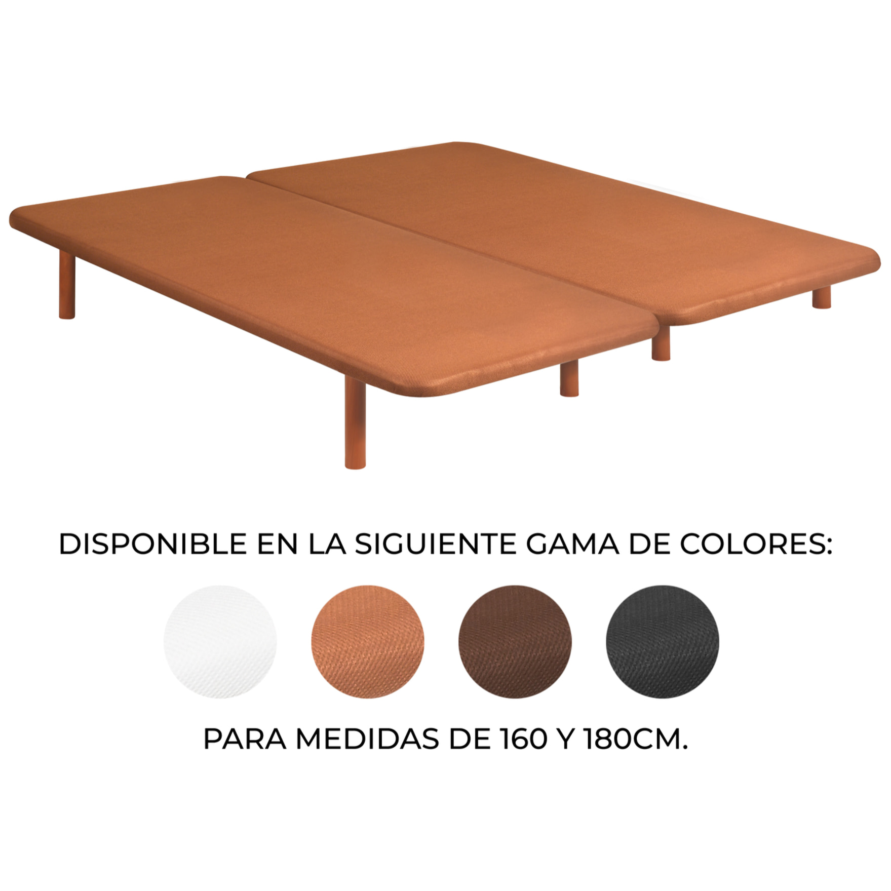 Cama Base Tapizada | Transpirable Tejido 3D | 25CM | Estructura reforzada | ENVIO, ENTREGA Y RETIRADA INCLUIDO