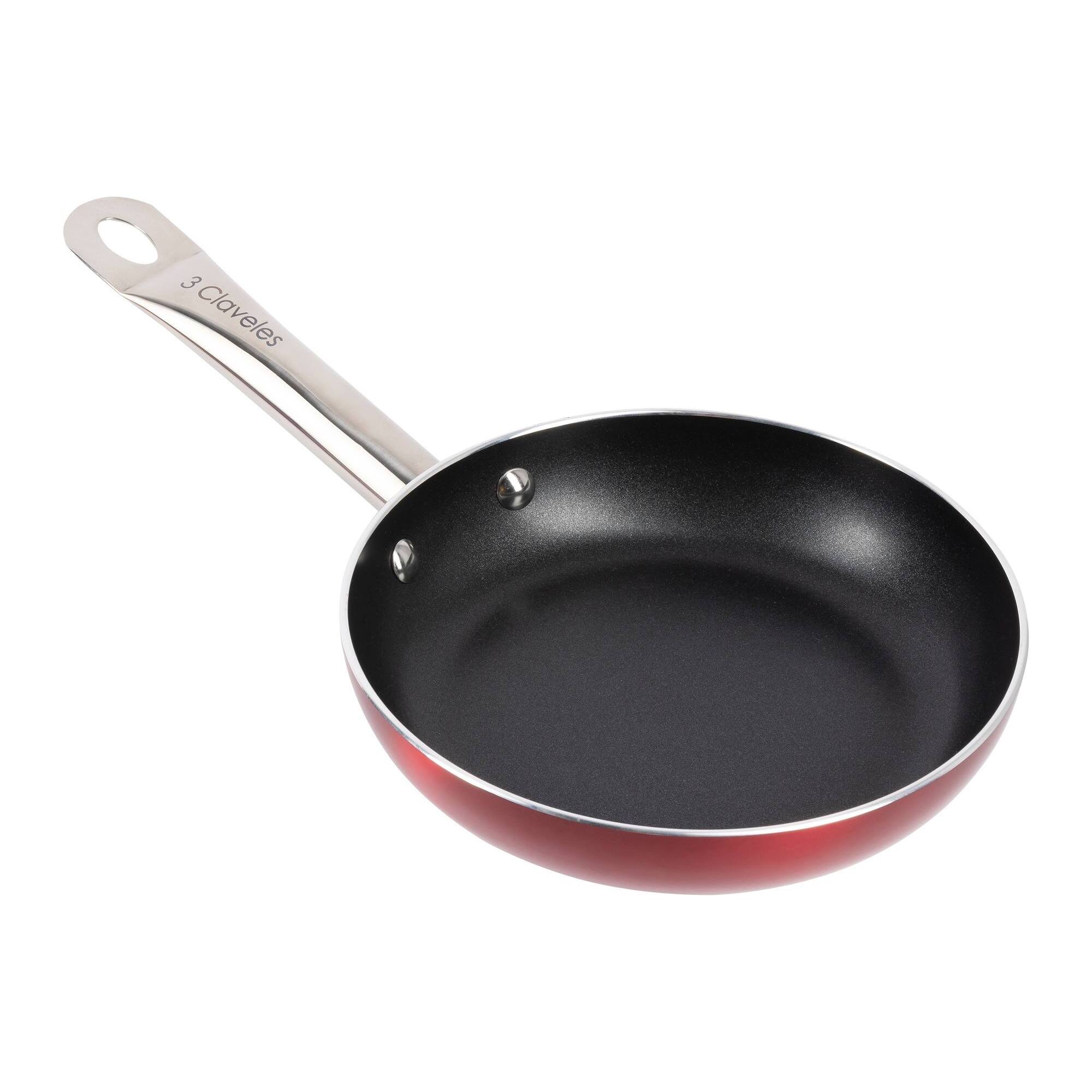 Juego de 3 Sartenes Ø20Ø24Ø28cm en aluminio prensado y revestimiento antiadherente 3Claveles