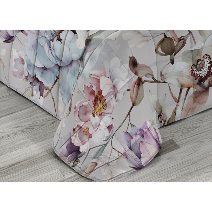 Trapunta Invernale 300gr Diadema Flora Stampa Digitale Fantasia Floreale D2