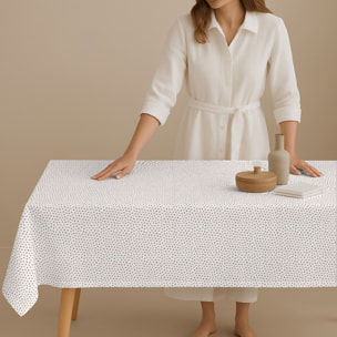 Naturals - Mantel de Tela Estampado - Antimanchas - 100% Algodón - Half panamá - Turkana Terracota Small