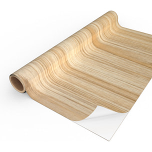 Rouleau revêtement adhésif vinyle au mètre - Sticker lavable Cuisine Meuble Armoire Porte - BOIS CLAIRE UKRAINE