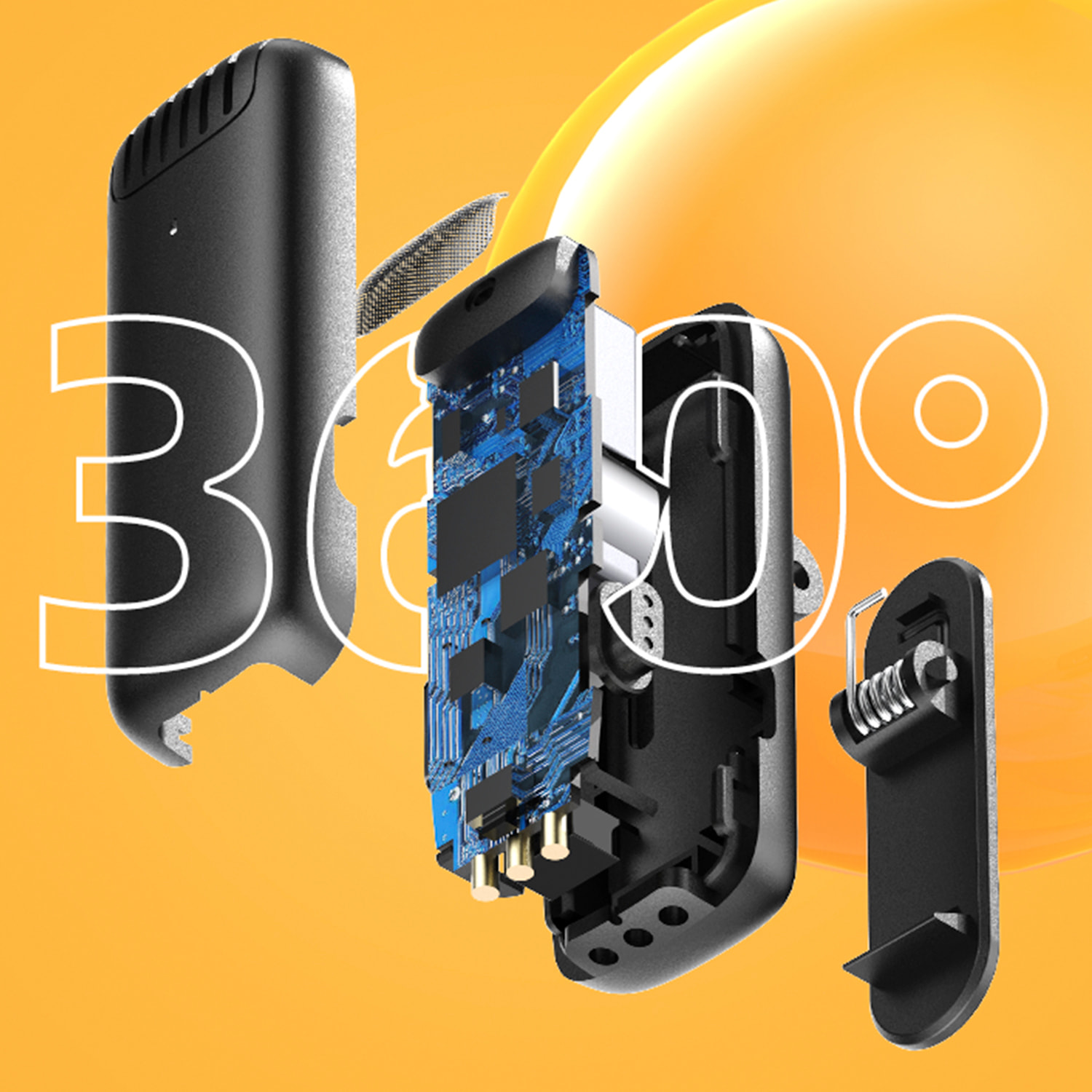 Microfono wireless portatile con clip J13. Include 2 microfoni e 1 ricevitore. Per smartphone, fotocamere e laptop. Connessione USB-C + Lightning.