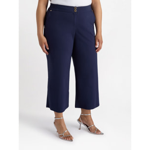 Fiorella Rubino - Pantalón ligero cropped - Azul