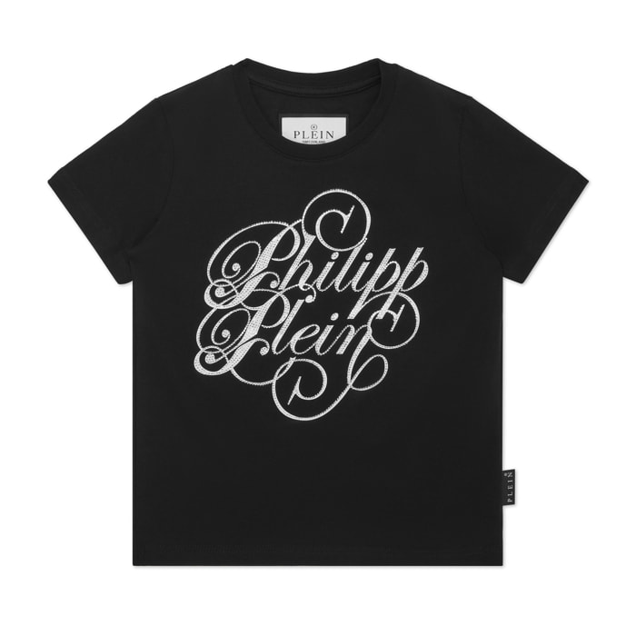 PHILIPP PLEIN T-Shirt Round Neck Ss COURSIVE