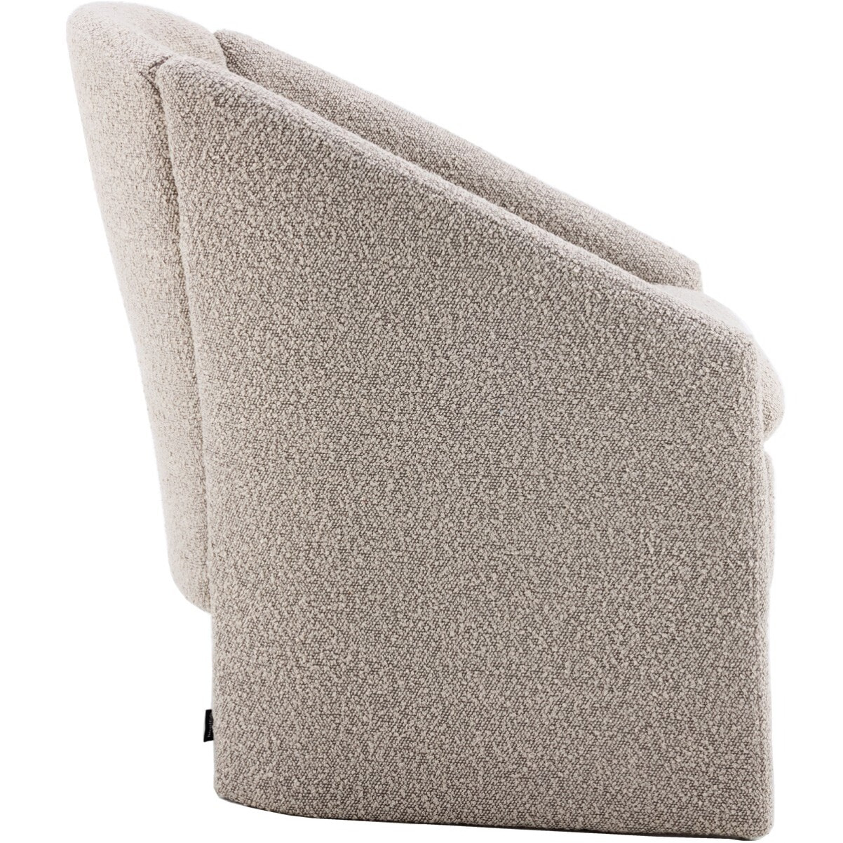 fauteuil arrondi en tissu bouclé - AMI