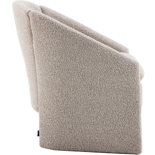 fauteuil arrondi en tissu bouclé - AMI