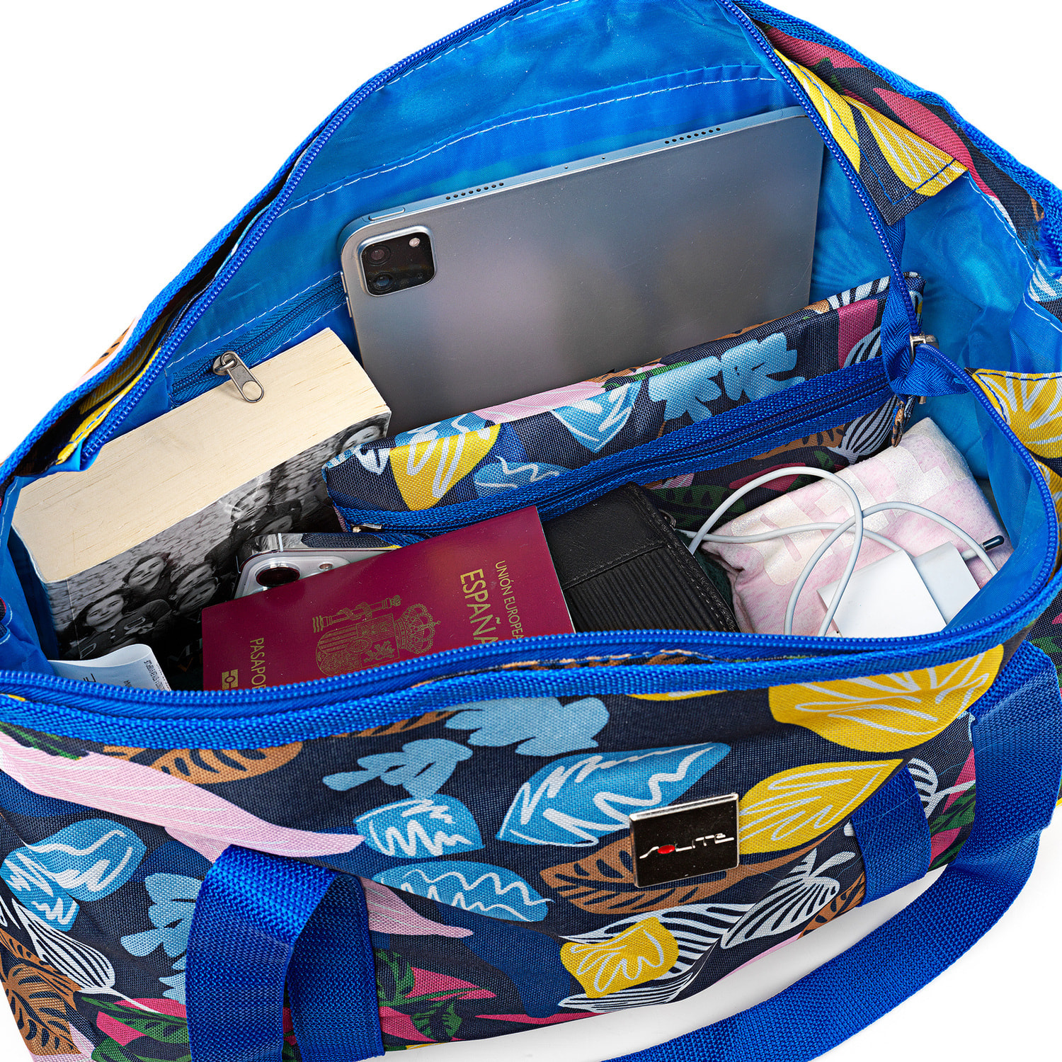 Bolso Shopper-Tote Itaca Solite Azulon