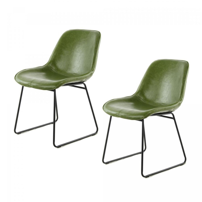 Chaise semi artisanal LOT DE 2 VUJA