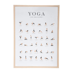 Affiche encadrée "Yoga" - sous-verre 50x70 cm