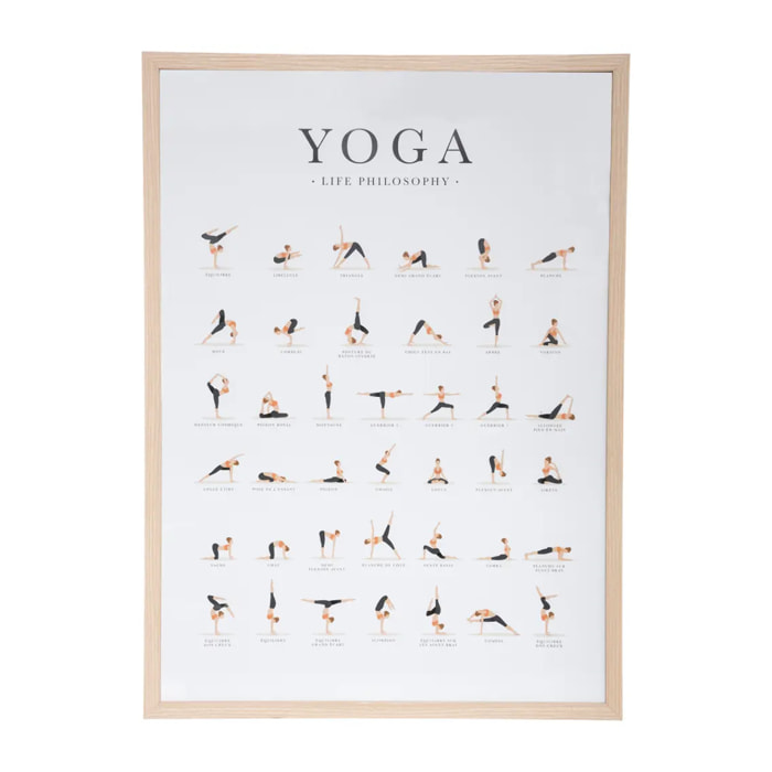Affiche encadrée "Yoga" - sous-verre 50x70 cm