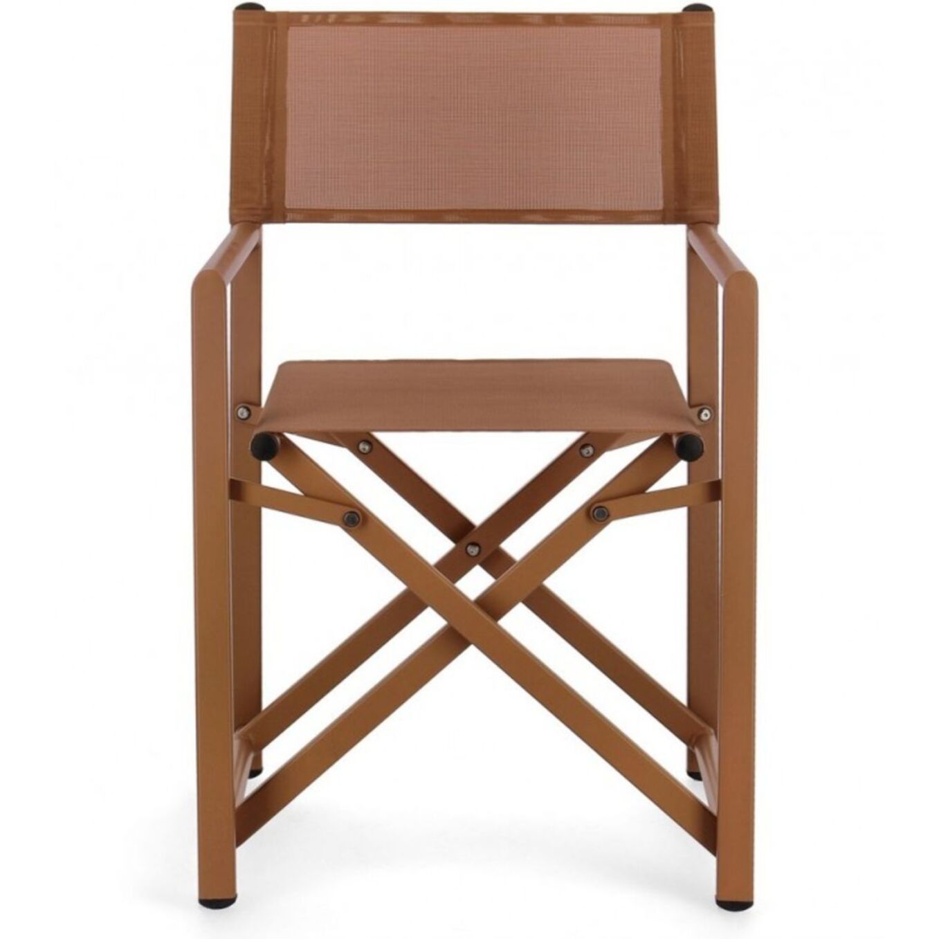 Set di 2 sedie TAYLOR in alluminio ruggine e textilene ruggine, pieghevoli