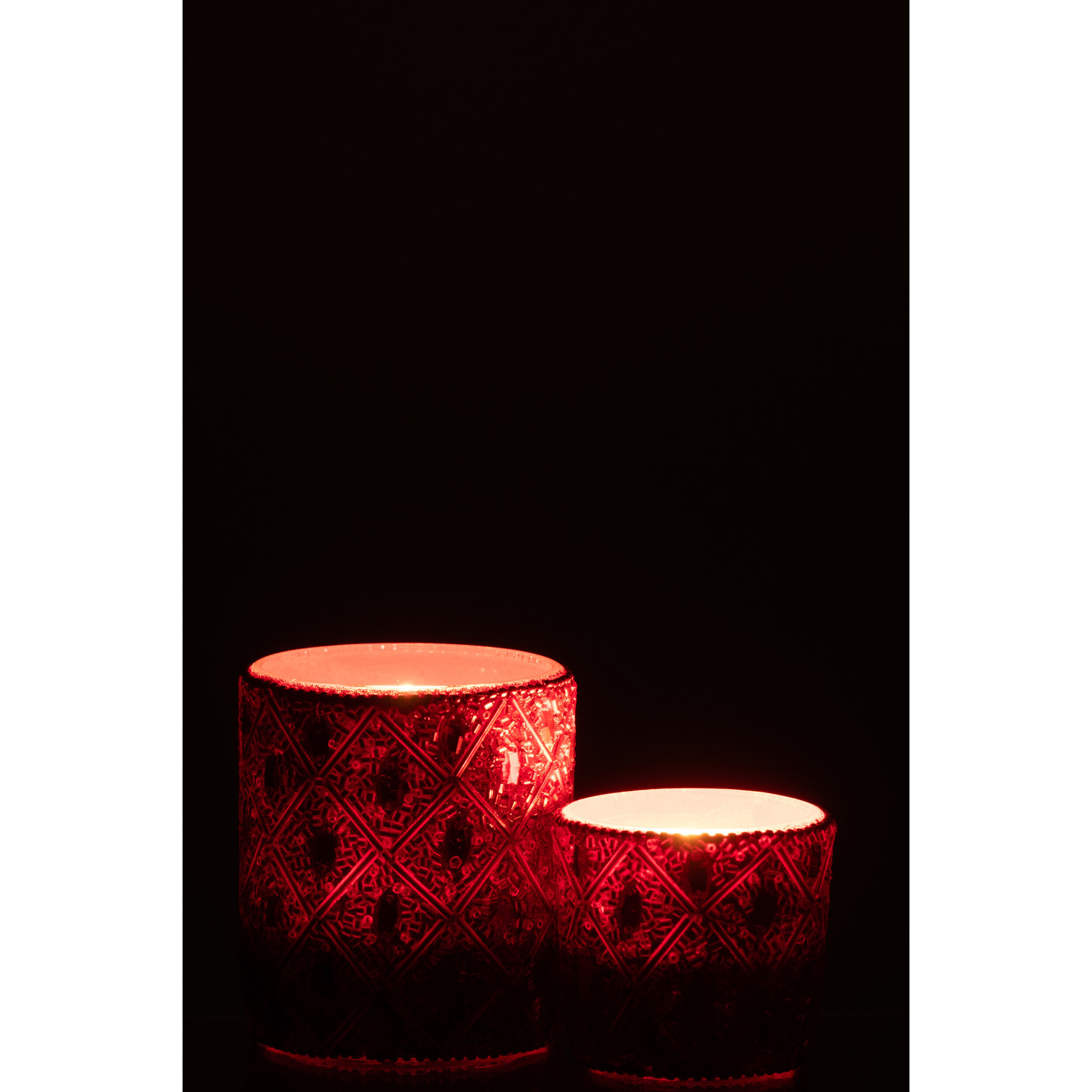 J-Line photophore - verre - rouge - large