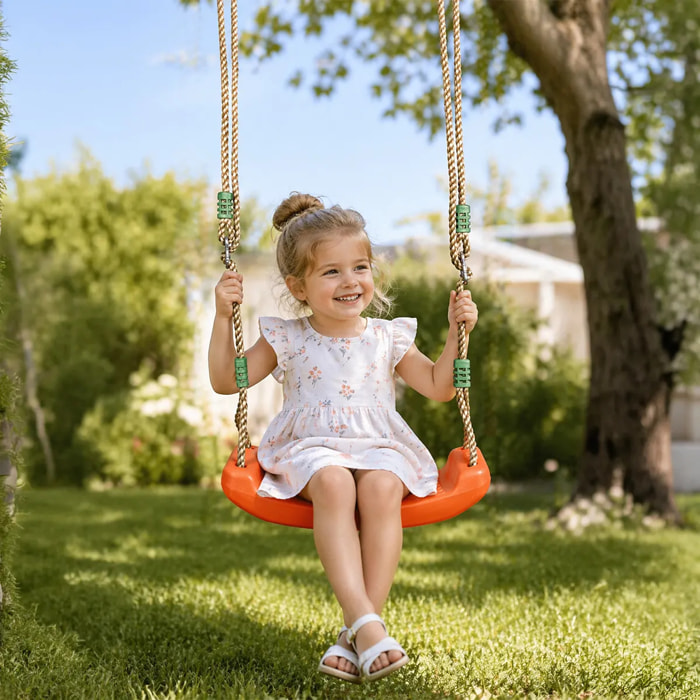 Balançoire plastique orange pour portiques de 1,90 à 2,50 m