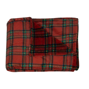 Plaid Coperta Pile Per Divano Scozzese Bordeaux