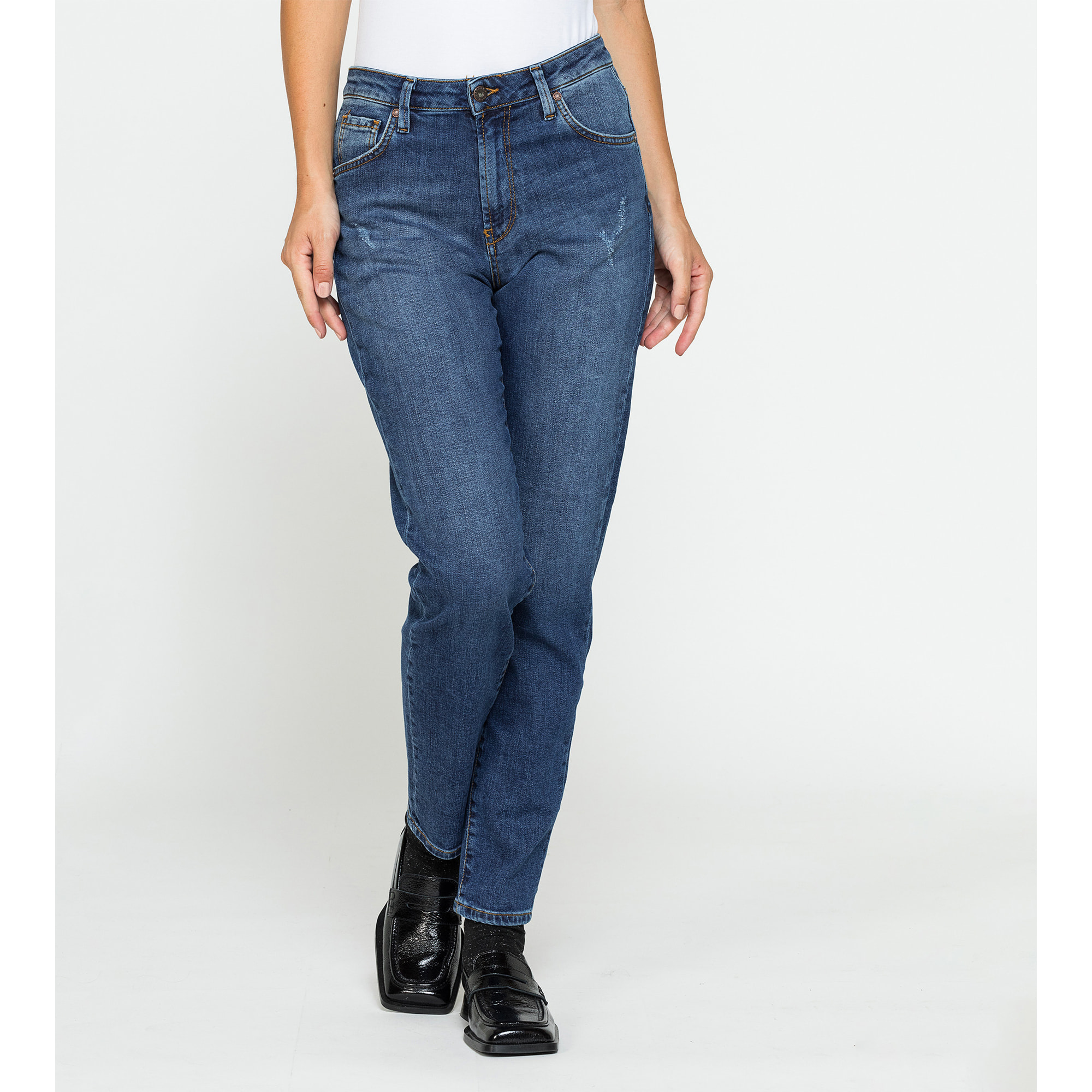 JEANS MOM CINQUE TASCHE IN DENIM STRETCH 12,2oz