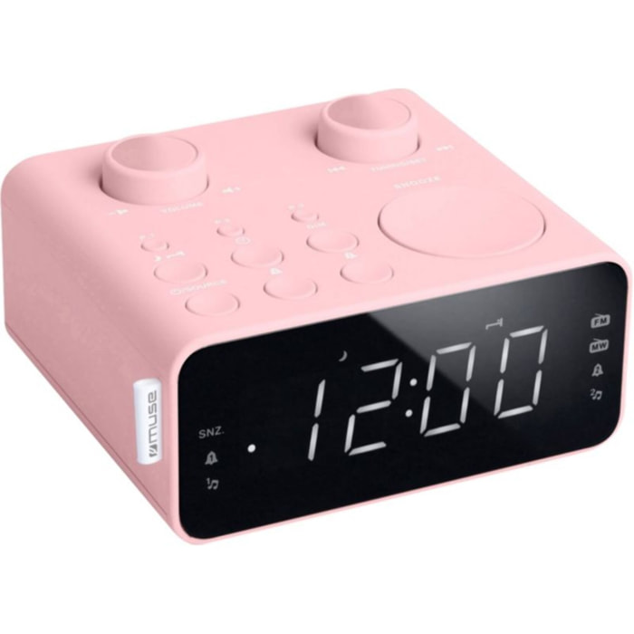 Radio réveil MUSE M-17 CPK rose