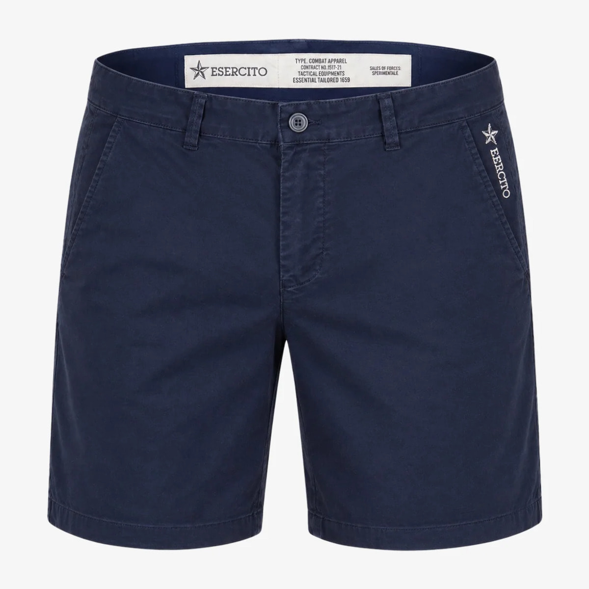 Bermuda Esercito in cotone blu uomo