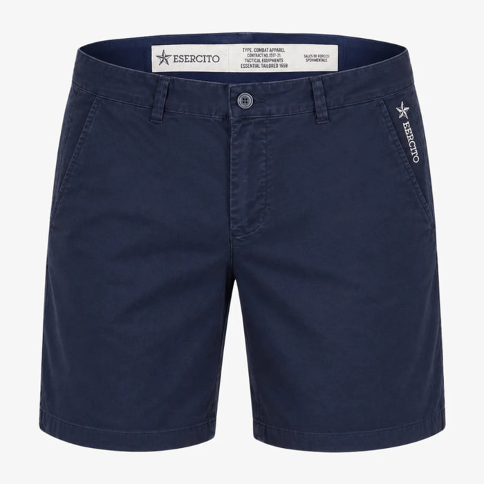 Bermuda Esercito in cotone blu uomo