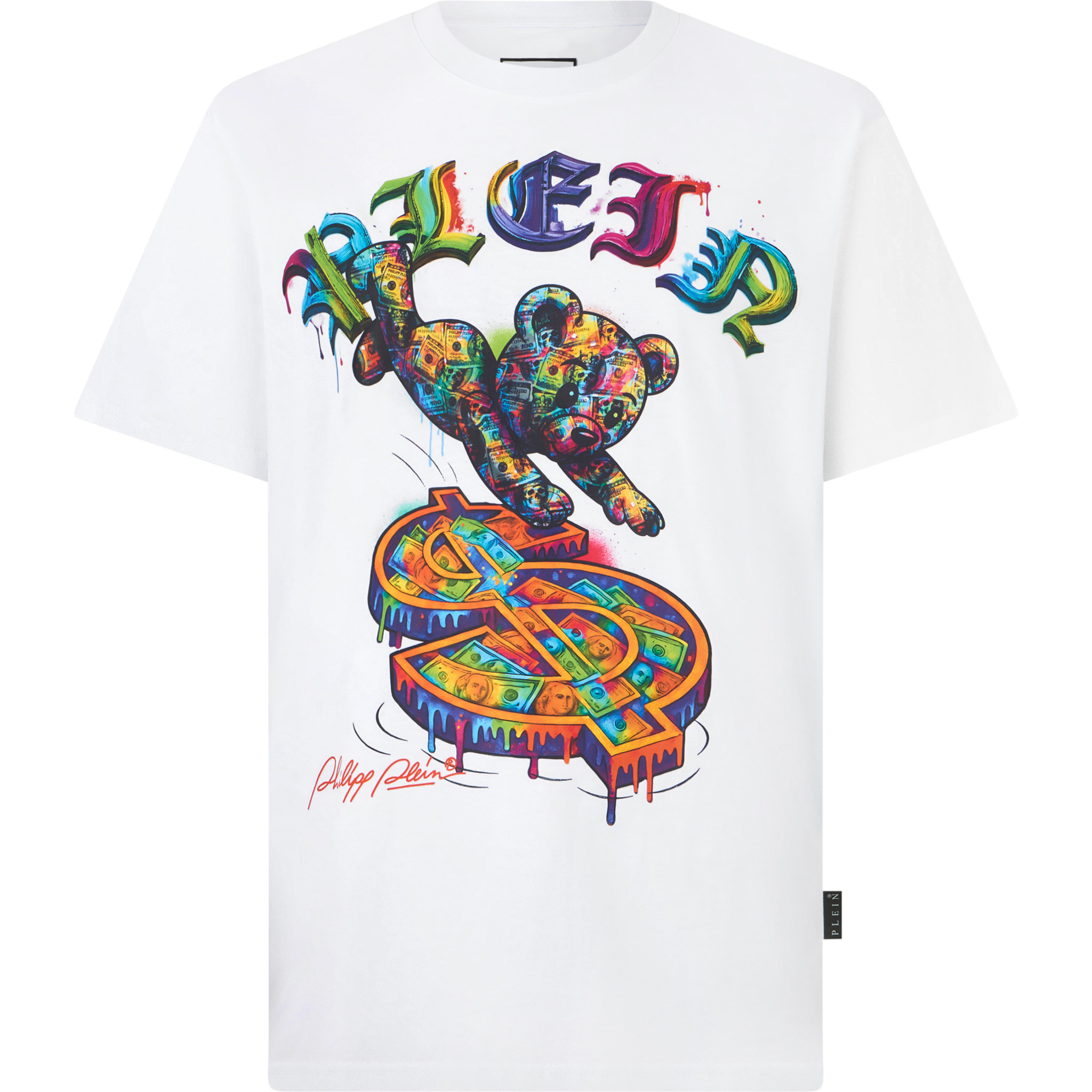 PHILIPP PLEIN Camiseta de cuello redondo y manga corta TEDDY