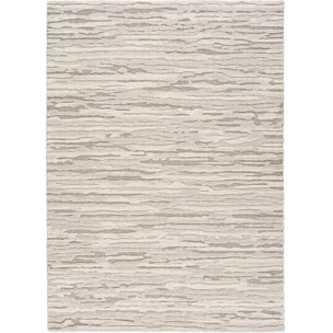 YEN Alfombra abstracta con relieve de pelo corto beige, varias medidas disponibles.