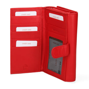 Portafoglio da donna In Vera pelle Made in Italy 17x10x4 cm