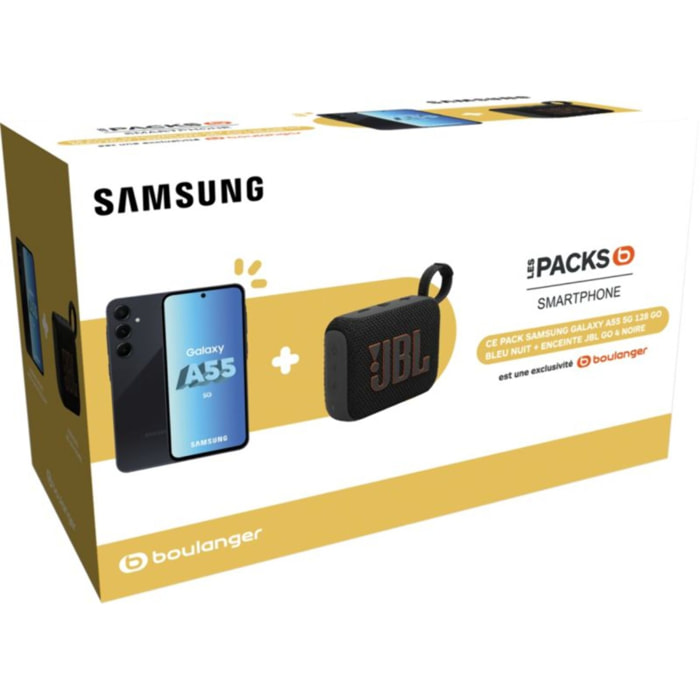 Smartphone SAMSUNG Pack Galaxy A55 + Enceinte JBL GO 4