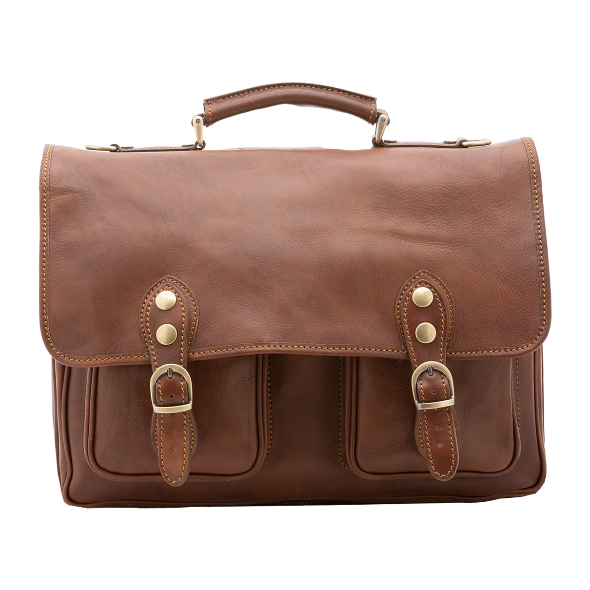 Borsa a mano  unisex In Vera pelle Made in Italy 25x38x10 cm