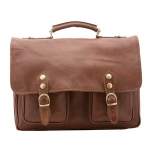 Borsa a mano  unisex In Vera pelle Made in Italy 25x38x10 cm