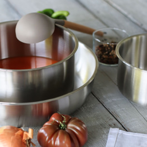 Batterie de cuisine 8 pièces en acier inoxydable - tous feux IRIS