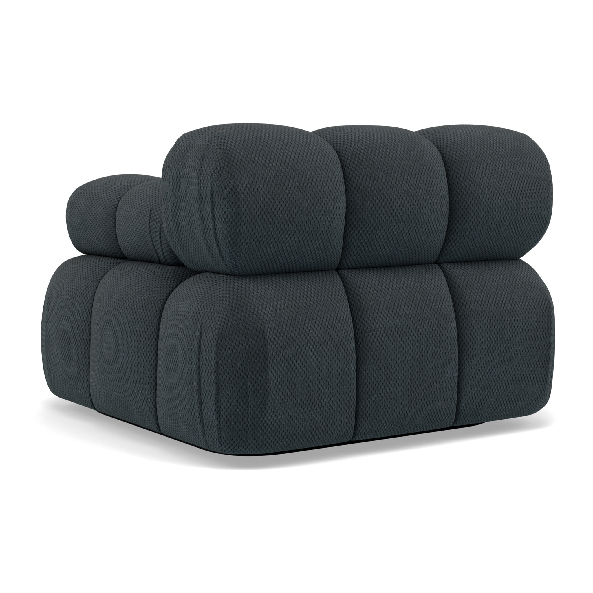 Ruby - module d'assise droit en velours texturé - Noir