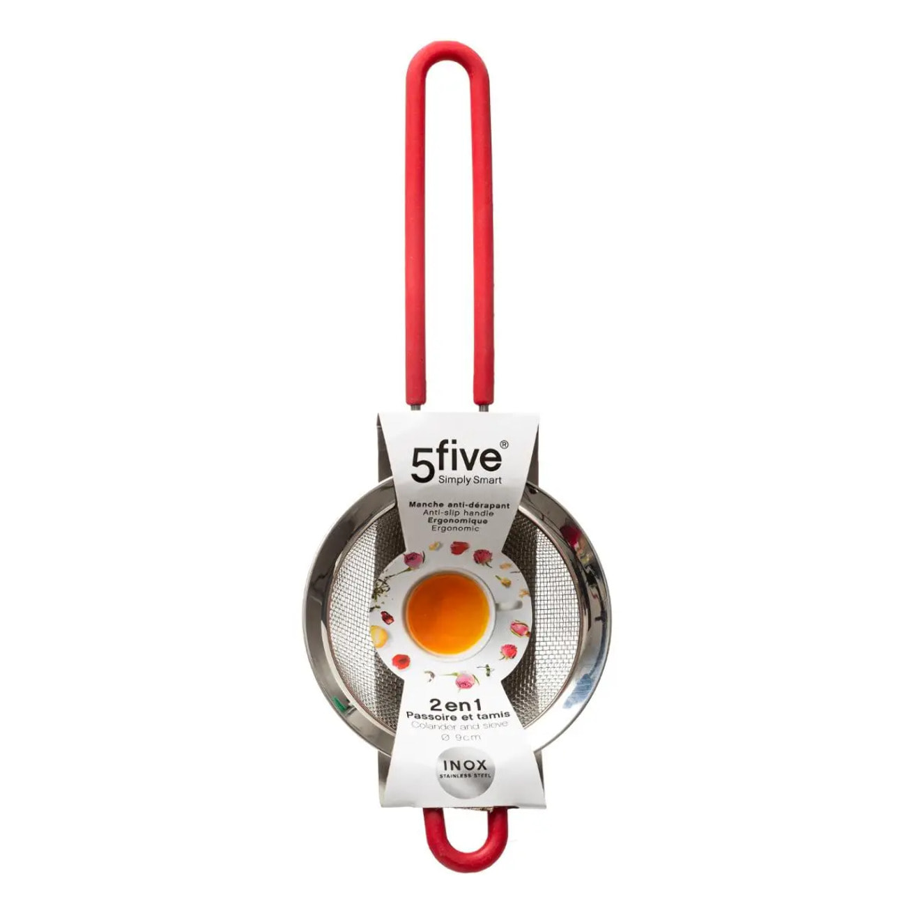 Passoire tamis inox/siliconne 9cm