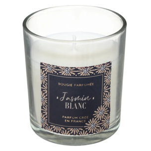 Bougie parfumée Loli 130g avec cloche verre jasmin